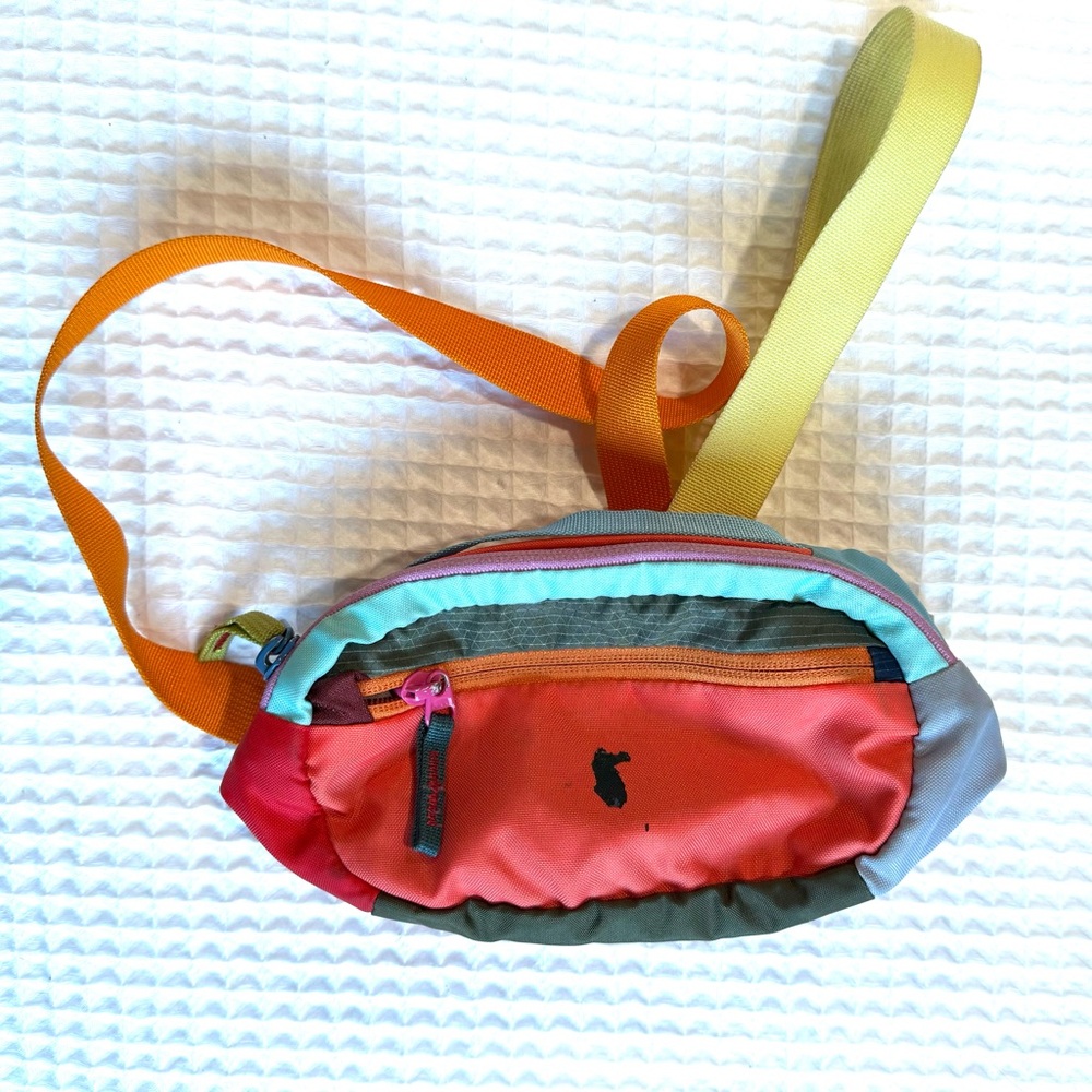 Colorful Cotopaxi Belt Bag or Crossbody Bag. 1lt.